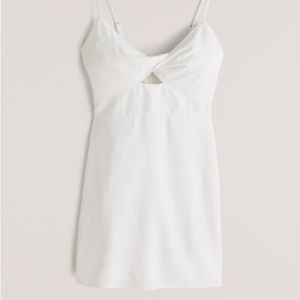 NWOT Abercrombie & Fitch Twist Front Cutout Mini Dress - Color White/Size Small
